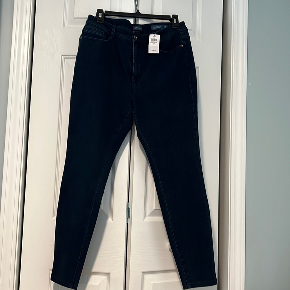 J Jill Premium-Flex High Rise denim leggings, size 12, NWT